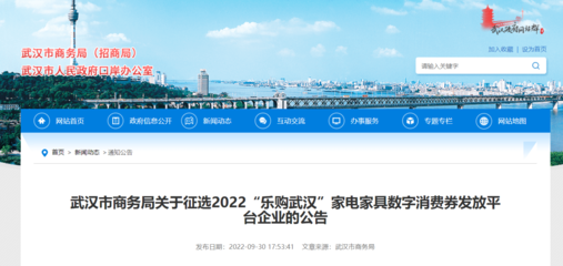 “乐购武汉”家电家具数字消费券将于 11 月发放